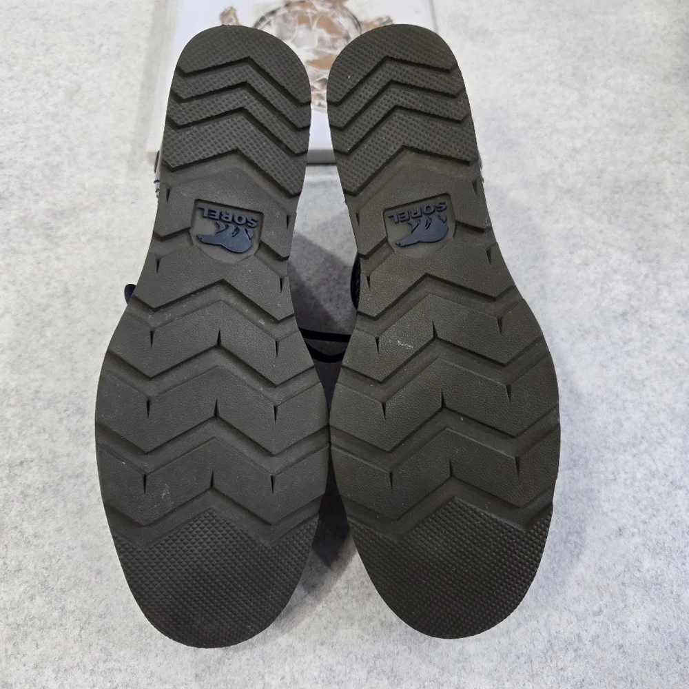 🐢 Sorel Major Lace Mesh Collegiate Navy Boots Size 8.5 Excellent Condition - Picture 4 of 15